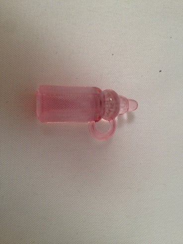 Decoratie flesje roze